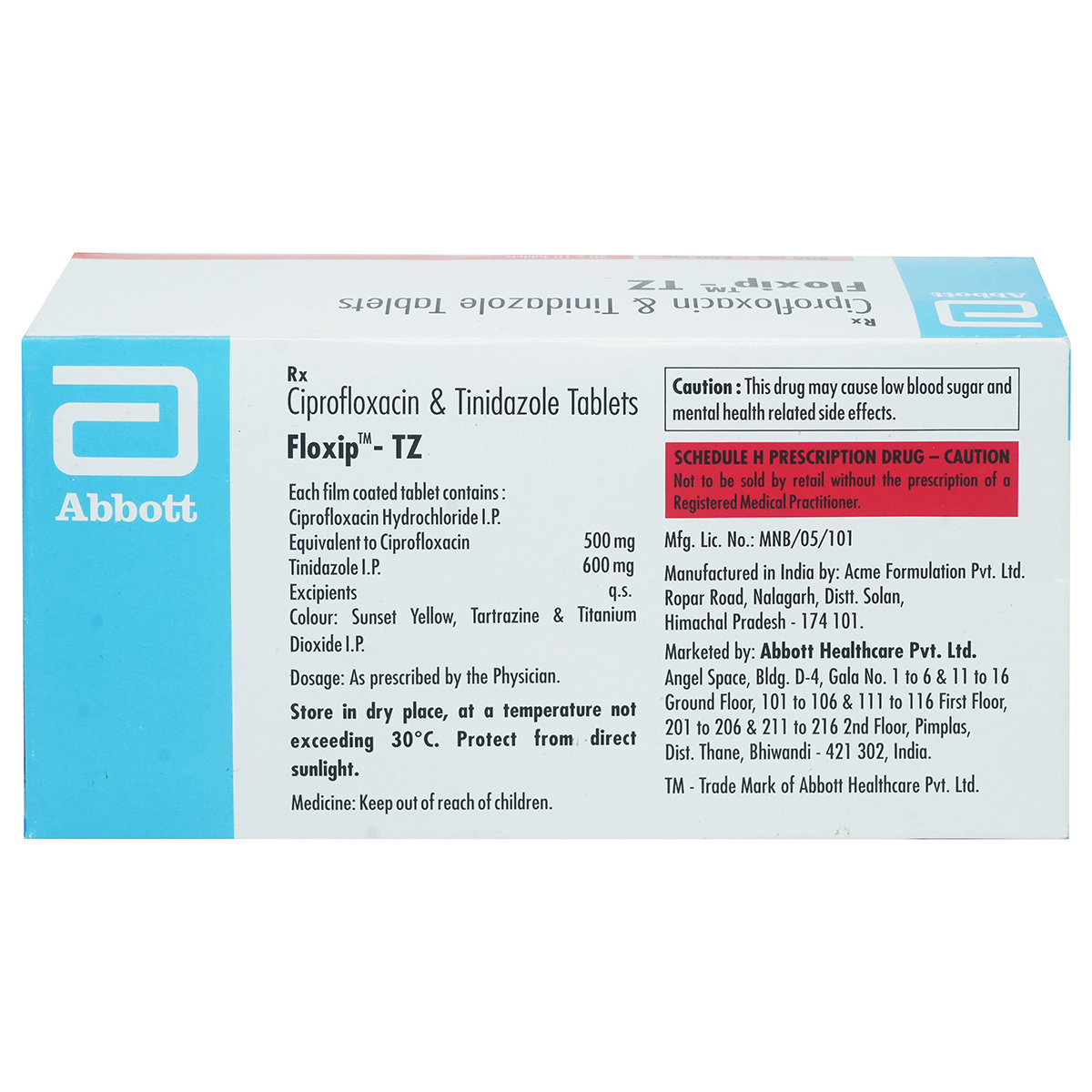 Floxip TZ Tablet 10's, Pack of 10 TabletS Floxip TZ Tablet 10's, Pack of 10 TabletS