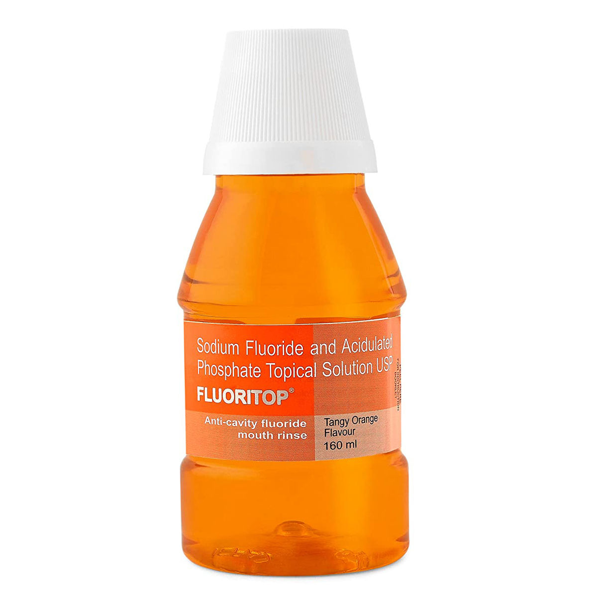 Buy Fluoritop Tangy Orange Mouth Wash 160 ml Online