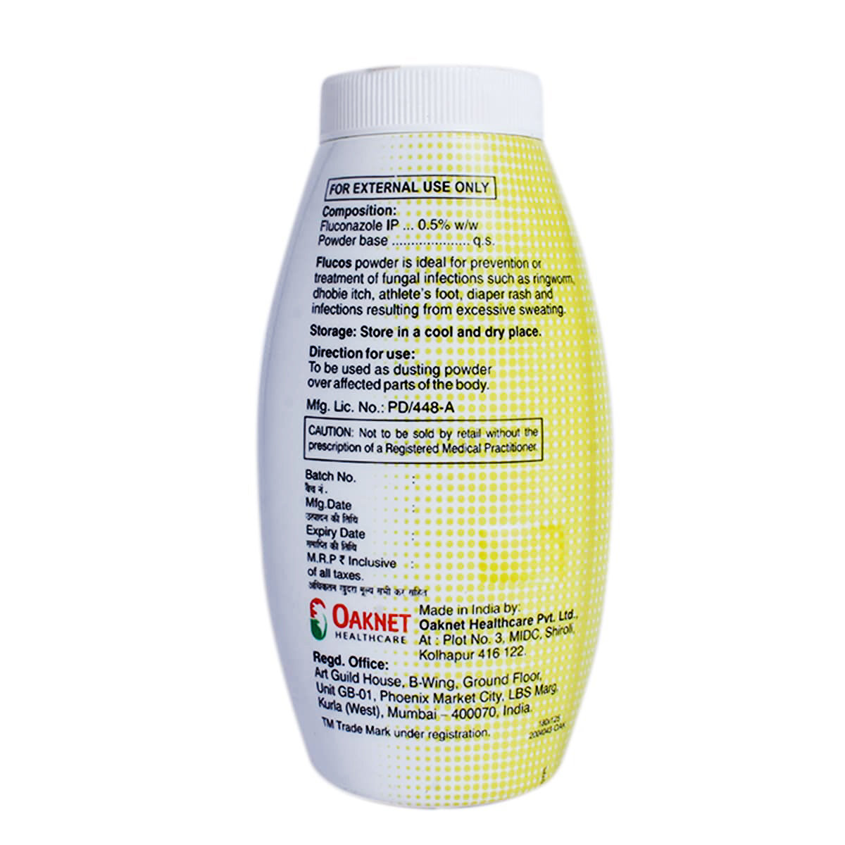 Flucos Dusting Powder 100 gm | Fluconazole | Antifungal Powder | Treat Fungal Infection-Ringworm, Dhobi Itch, Athlete's Foot, Diaper Rash, Pack of 1 POWDER Flucos Dusting Powder 100 gm | Fluconazole | Antifungal Powder | Treat Fungal Infection-Ringworm, Dhobi Itch, Athlete's Foot, Diaper Rash, Pack of 1 POWDER