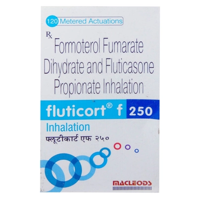 Fluticort F 250 Inhaler 7.2 gm, Pack of 1 Inhaler