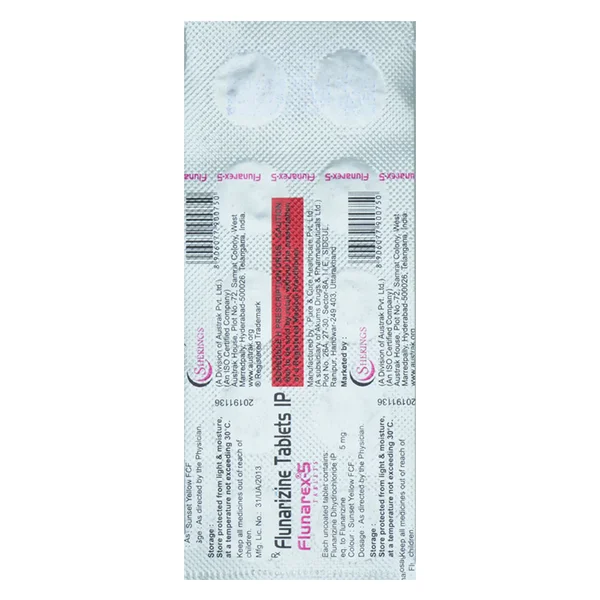 Flunarex-5 Tablet 10's, Pack of 10 TabletS