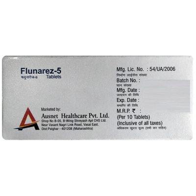 Flunarez-5 Tablet 10's, Pack of 10 TABLETS