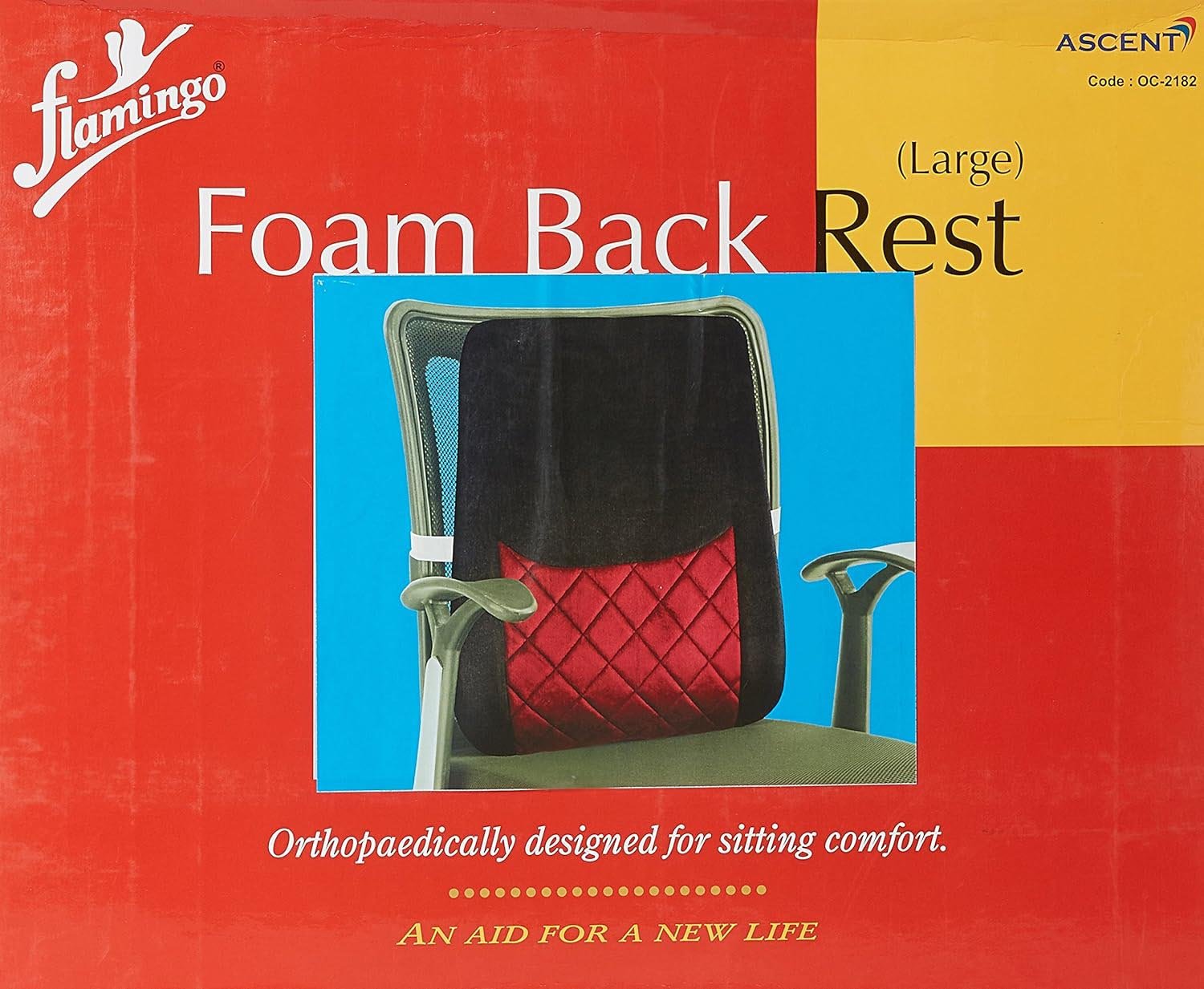 Flamingo Back Rest Foam Red Large, 1 Count, Pack of 1 Flamingo Back Rest Foam Red Large, 1 Count, Pack of 1