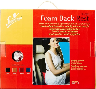 Flamingo Back Rest Foam Red Large, 1 Count, Pack of 1