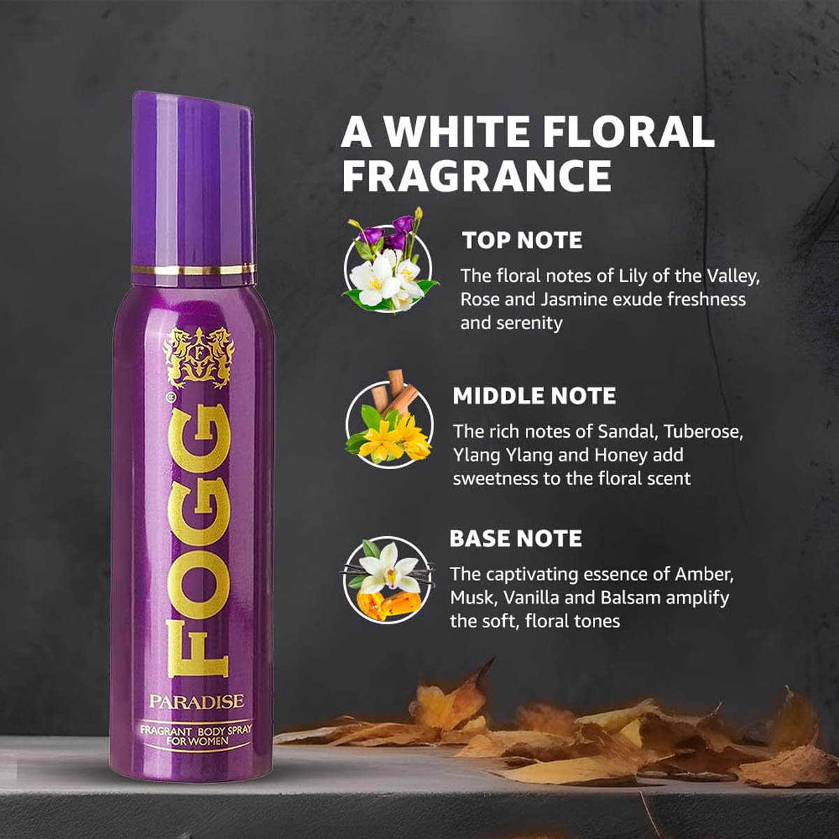 Fogg Paradise Fragrance Body Spray For Women, 120 ml, Pack of 1 Fogg Paradise Fragrance Body Spray For Women, 120 ml, Pack of 1