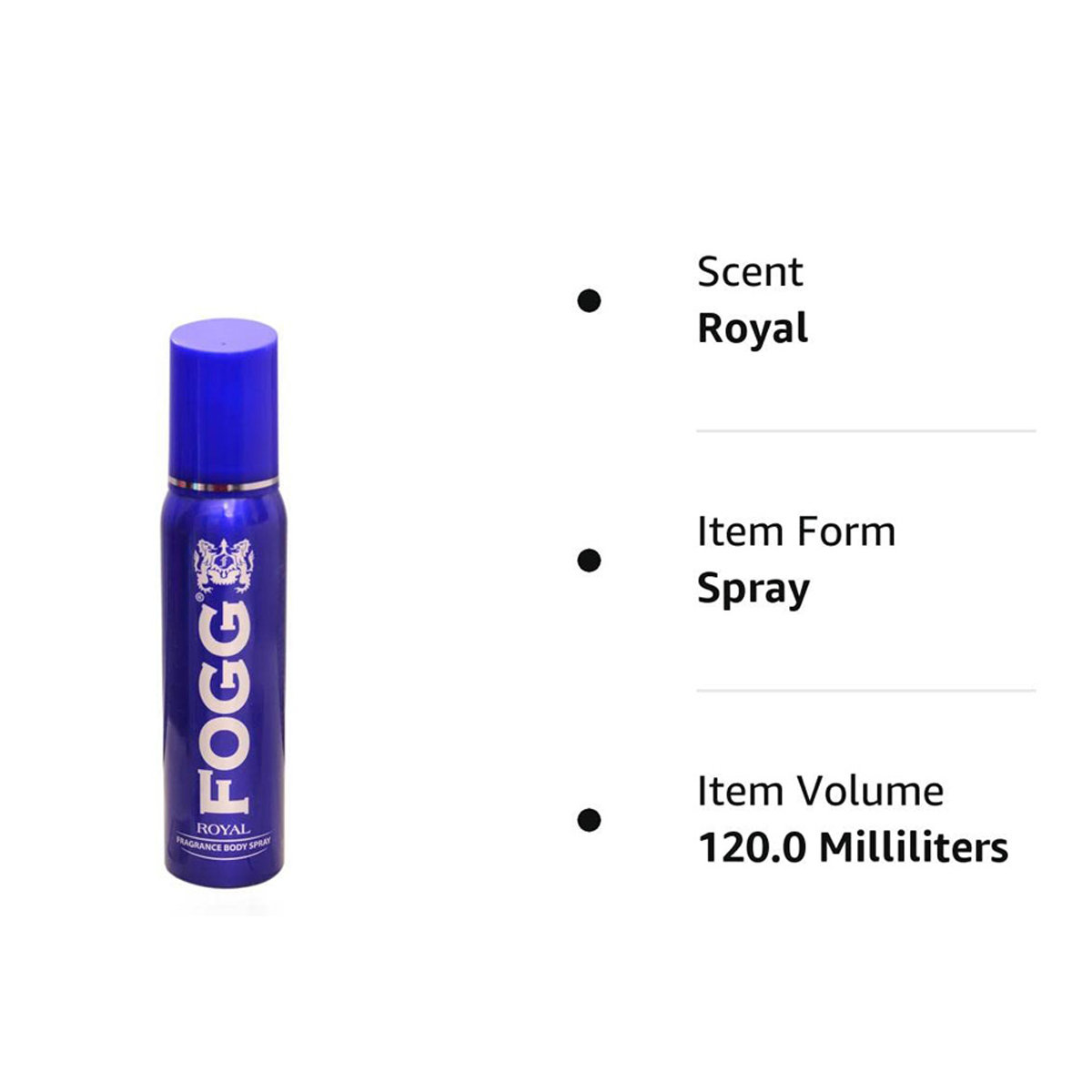 Fogg Royal Fragrance Body Spray, 120 ml, Pack of 1 Fogg Royal Fragrance Body Spray, 120 ml, Pack of 1