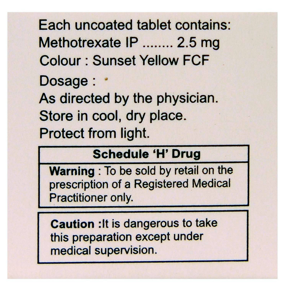 Folitrax-2.5 Tablet 10's, Pack of 10 TABLETS Folitrax-2.5 Tablet 10's, Pack of 10 TABLETS