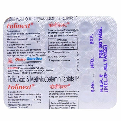 Folinext Tablet 30's, Pack of 30 TABLETS