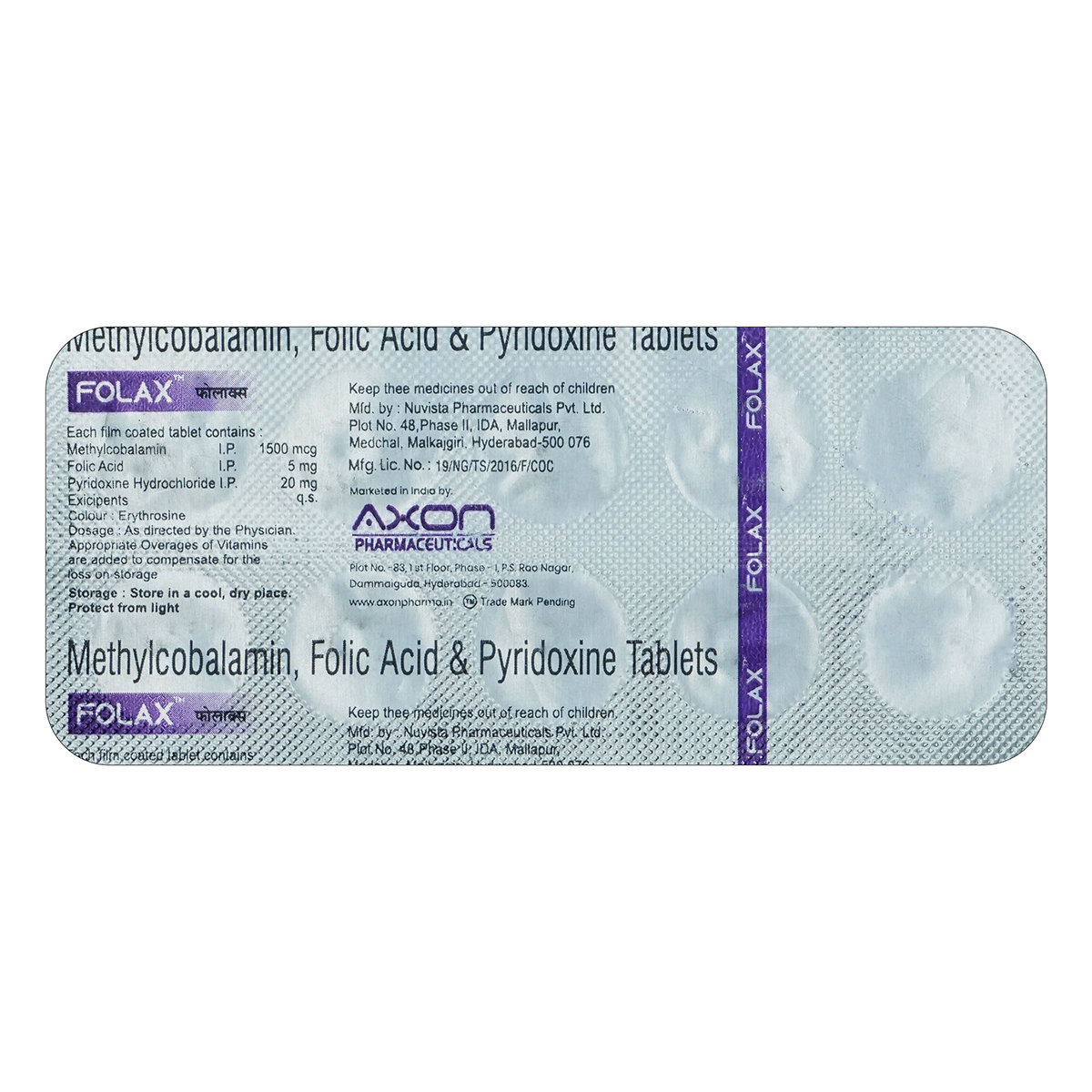 Folax Tablet 10's, Pack of 10 TABLETS Folax Tablet 10's, Pack of 10 TABLETS