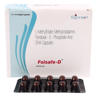 Folsafe-D Capsule 10's, Pack of 10 CAPSULES