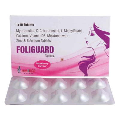 Foliguard Strawberry Tablet 10's, Pack of 10