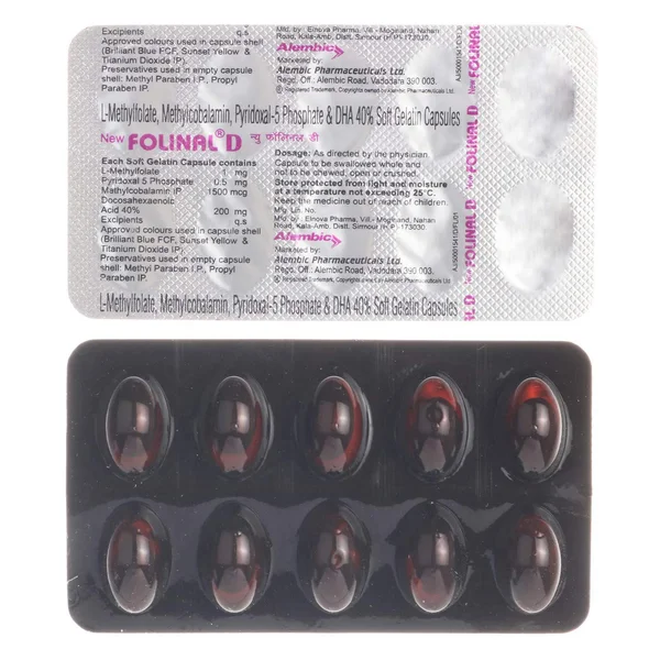 Folinal D 1/0.5/1500/200 Softgel New Capsule 10's, Pack of 10