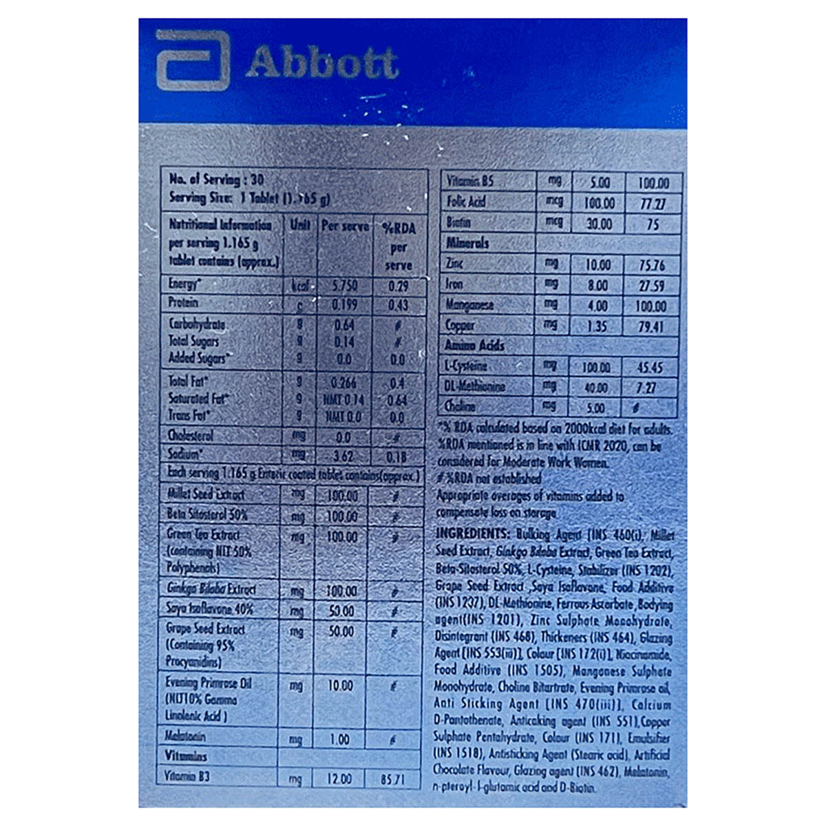 Follihair A Tablet 30's, Pack of 30 Follihair A Tablet 30's, Pack of 30