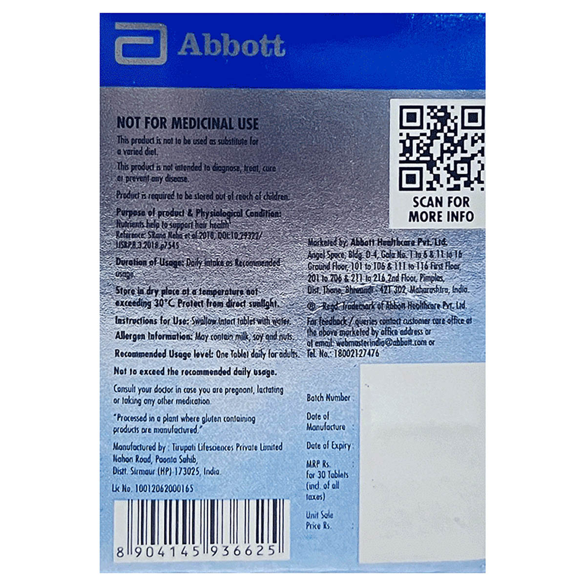 Follihair A Tablet 30's, Pack of 30 Follihair A Tablet 30's, Pack of 30