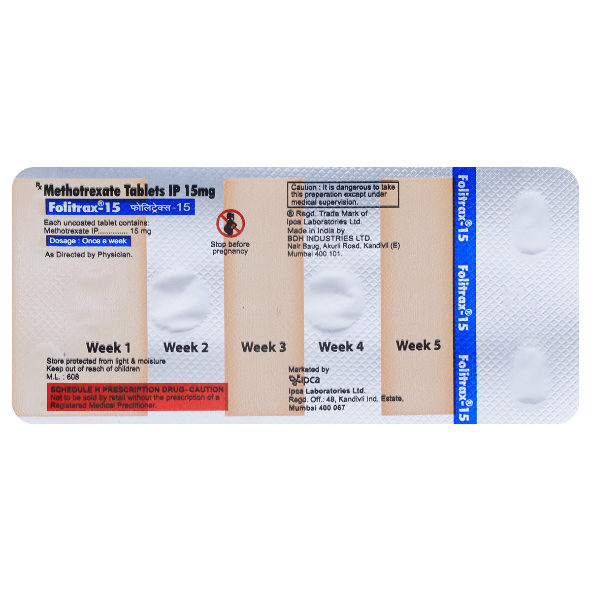 Folitrax-15 Tablet 5's, Pack of 5 Folitrax-15 Tablet 5's, Pack of 5