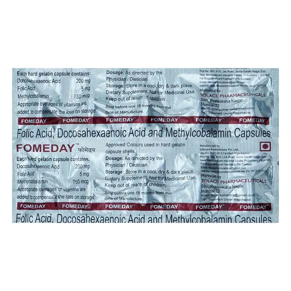 Fomeday Capsule 10's, Pack of 10 CAPSULES