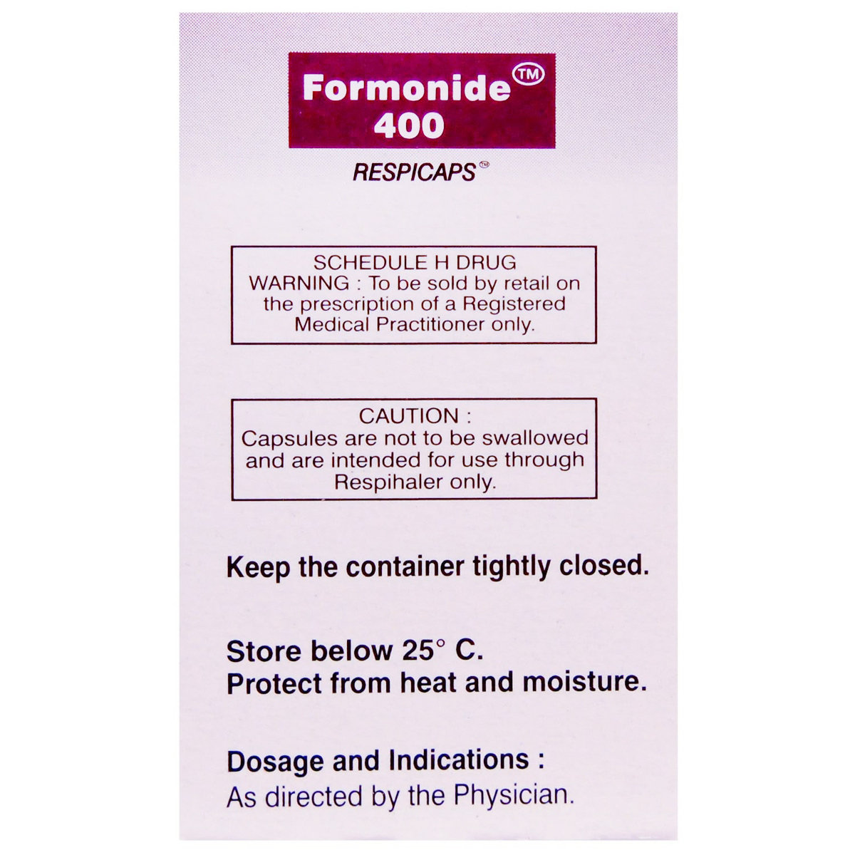 Formonide 400 Respicaps 30's, Pack of 1 RESPICAP Formonide 400 Respicaps 30's, Pack of 1 RESPICAP