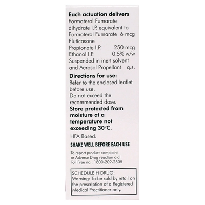 Formoflo 250 Transhaler, Pack of 1 INHALER