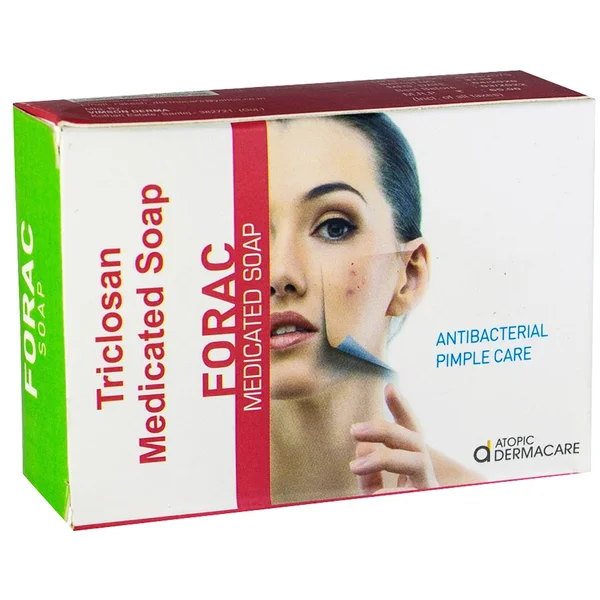 Forac Medicated Soap 75 gm | Triclosan Medicated Soap | For Pimple Care, Pack of 1