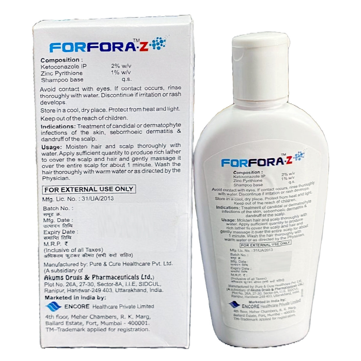 Forfora-Z Shampoo 75 ml, Pack of 1 Forfora-Z Shampoo 75 ml, Pack of 1
