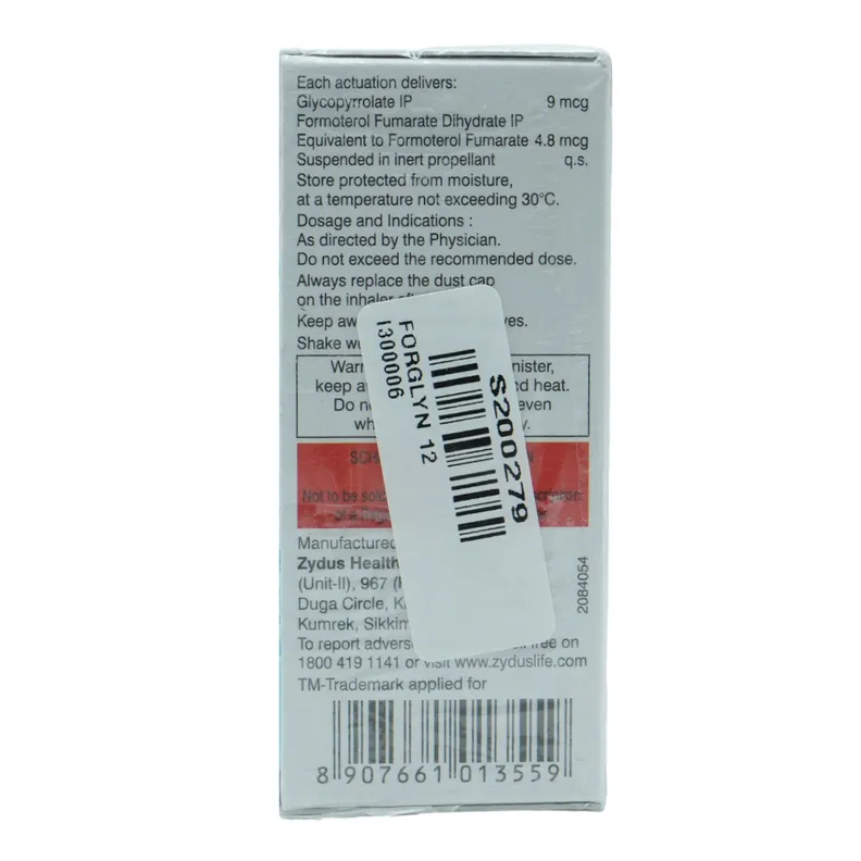 Buy Forglyn Inhaler 120 mdi online | Uses, Side Effects, Price and ...