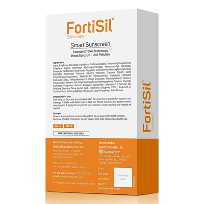 Fortisil Spf 50+ Pa+++ Sunscreen 50 gm, Pack of 1