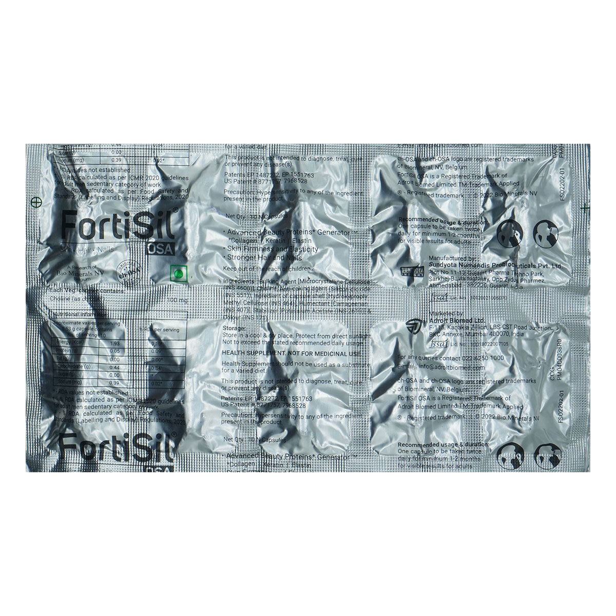 Buy Fortisil OSA 100 Veg Capsule 10's Online