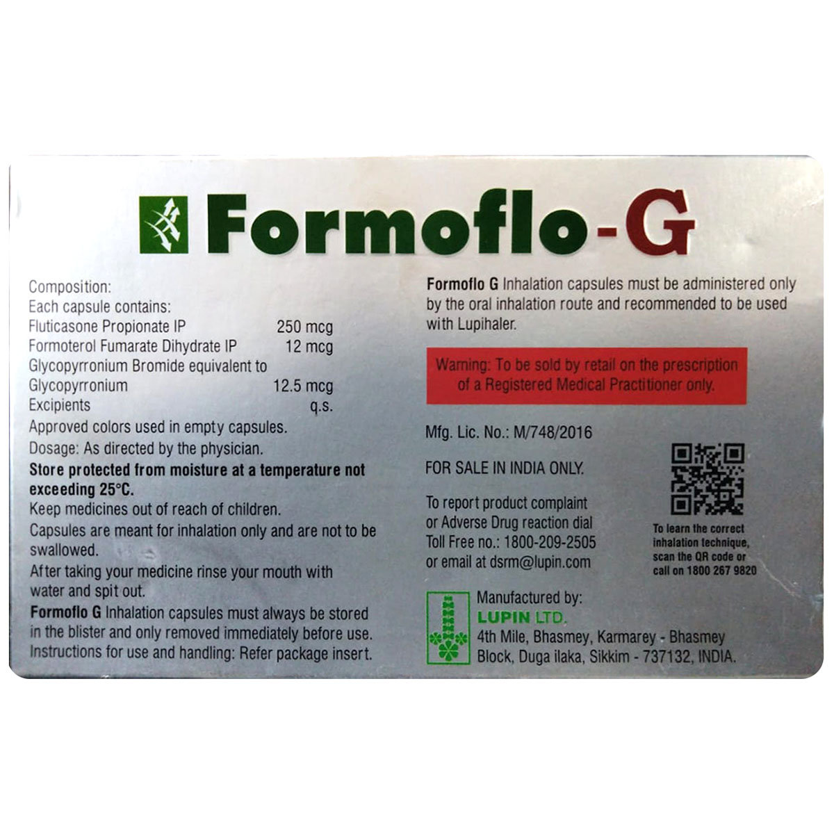 Formoflo-G Capsule (Powder For Inhalation) 10's, Pack of 10 CapsuleS Formoflo-G Capsule (Powder For Inhalation) 10's, Pack of 10 CapsuleS