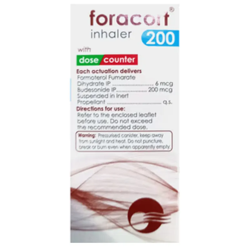 Buy Foracort 200 Dose Counter Inhaler 180 MDI online | Uses, Side ...