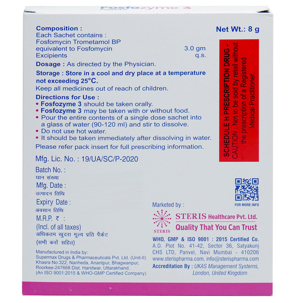 Fosfozyme 3 Powder 8 gm, Pack of 1 POWDER Fosfozyme 3 Powder 8 gm, Pack of 1 POWDER