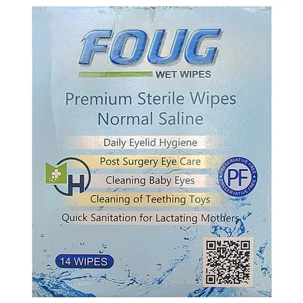 Pharmtak Foug Sterile Wet Wipes, 14 Count