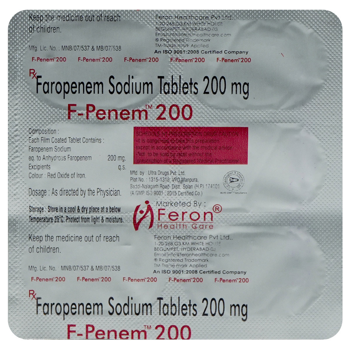F-Penem 200 Tablet 6's, Pack of 6 TabletS F-Penem 200 Tablet 6's, Pack of 6 TabletS