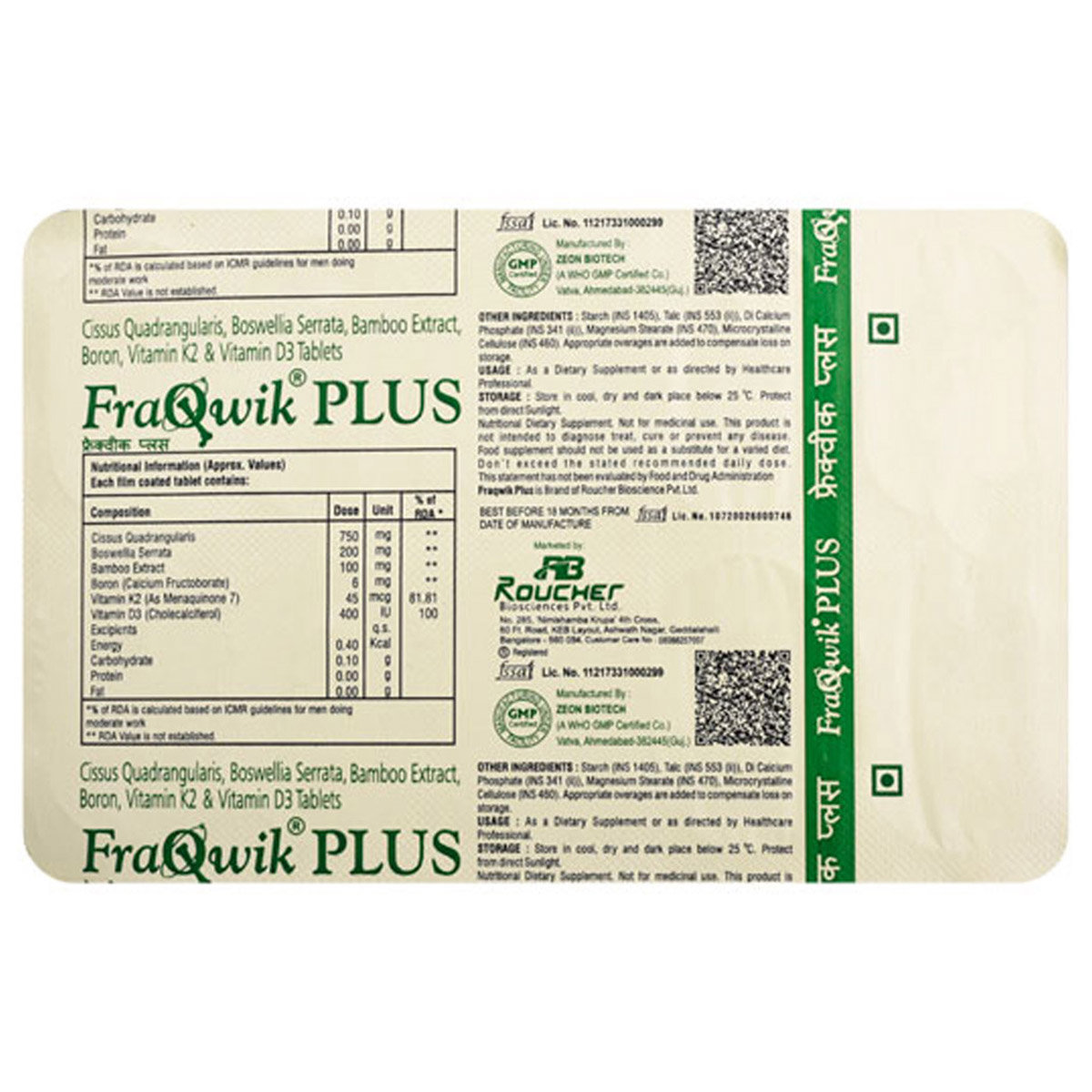 Fraqwik Plus Tablet 10's, Pack of 10 Fraqwik Plus Tablet 10's, Pack of 10