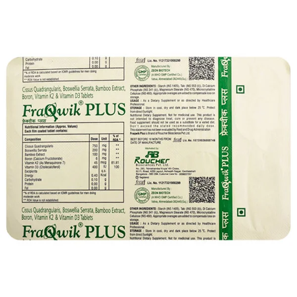 Fraqwik Plus Tablet 10's
