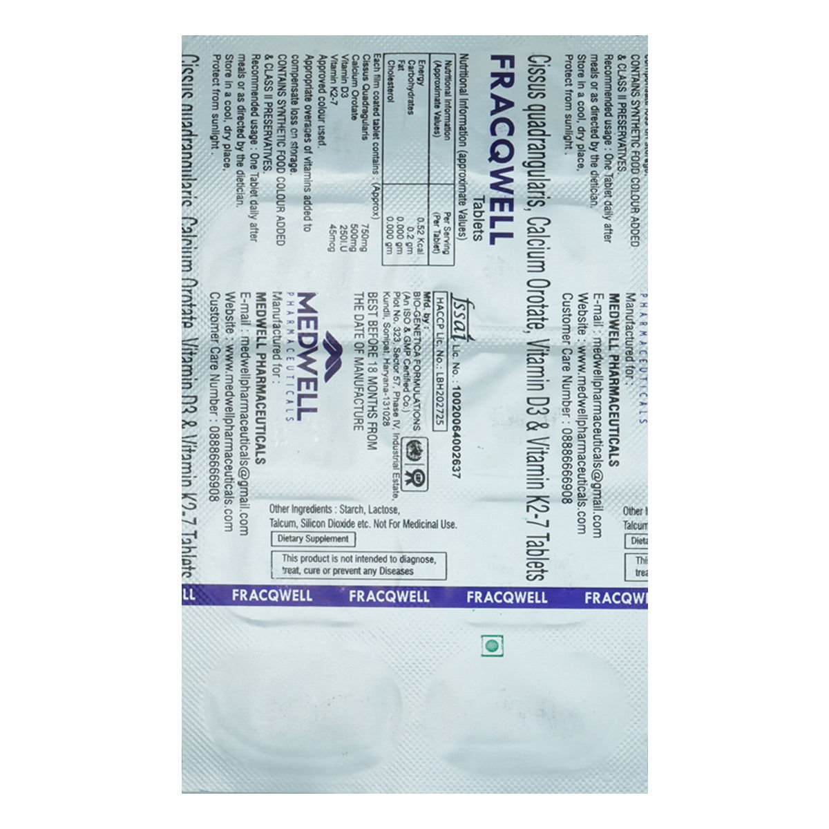 Buy Fracqwell Tablet 10's Online