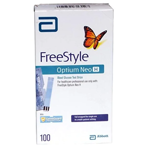 Freestyle Optium Neo H Blood Glucose Strips, 100 Count