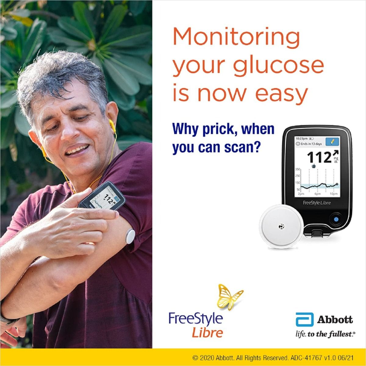 FreeStyle Libre Sensor - Flash Glucose Monitoring System, 1 Count Price ...