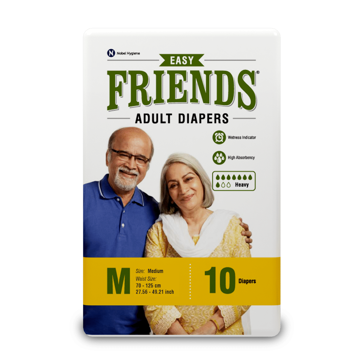 Buy Friends Easy Adult Diapers Medium, 10 Count Online