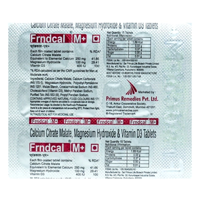 Frndcal M+ Tablet 15's, Pack of 15 TabletS