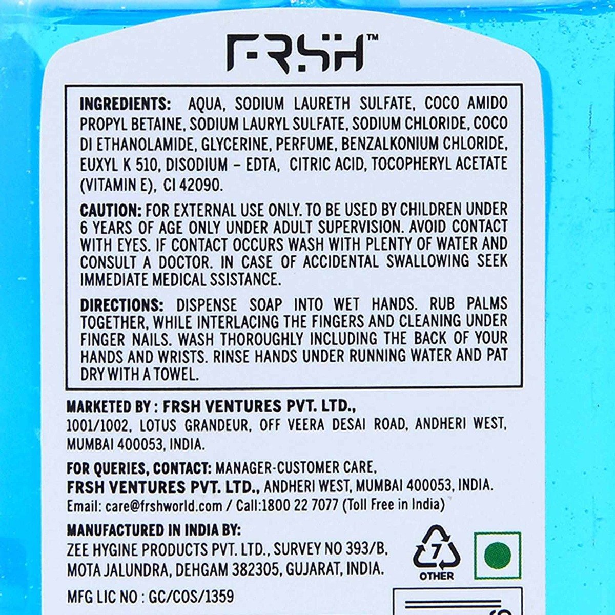 FRSH Antibacterial Handwash 200 ml | With Vitamin E & Moisturizers | Protect From Germs | Antibacterial, Pack of 1 FRSH Antibacterial Handwash 200 ml | With Vitamin E & Moisturizers | Protect From Germs | Antibacterial, Pack of 1