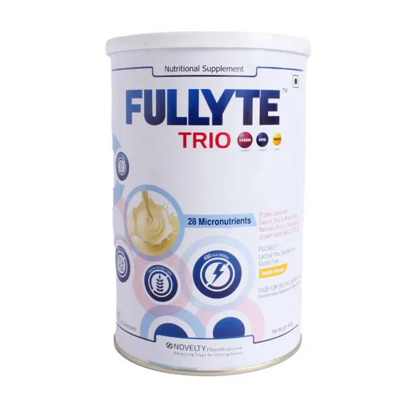Fullyte Trio Vanilla Powder 400 gm, Pack of 1