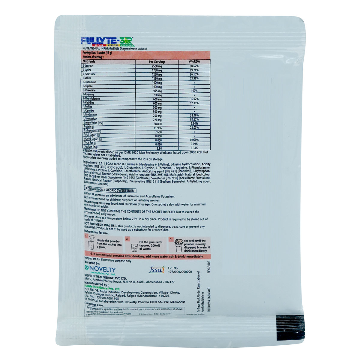 Fullyte-3R Strawberry Sachet 15 gm, Pack of 1 Fullyte-3R Strawberry Sachet 15 gm, Pack of 1