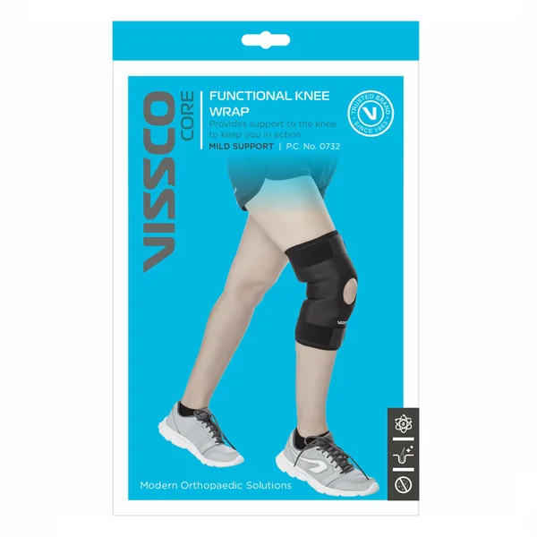 Vissco Functional Knee Wrap Standard-0732 Universal, 1 Count, Pack of 1