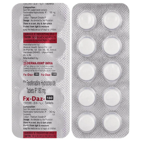 FX-DAZ-180 Tablet 10's, Pack of 10 TABLETS