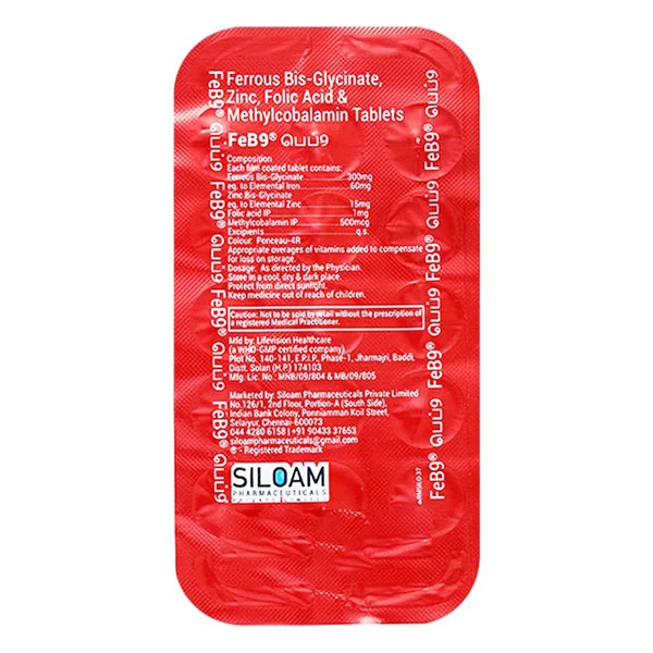 FEB9 Tablet 15's, Pack of 15 TabletS