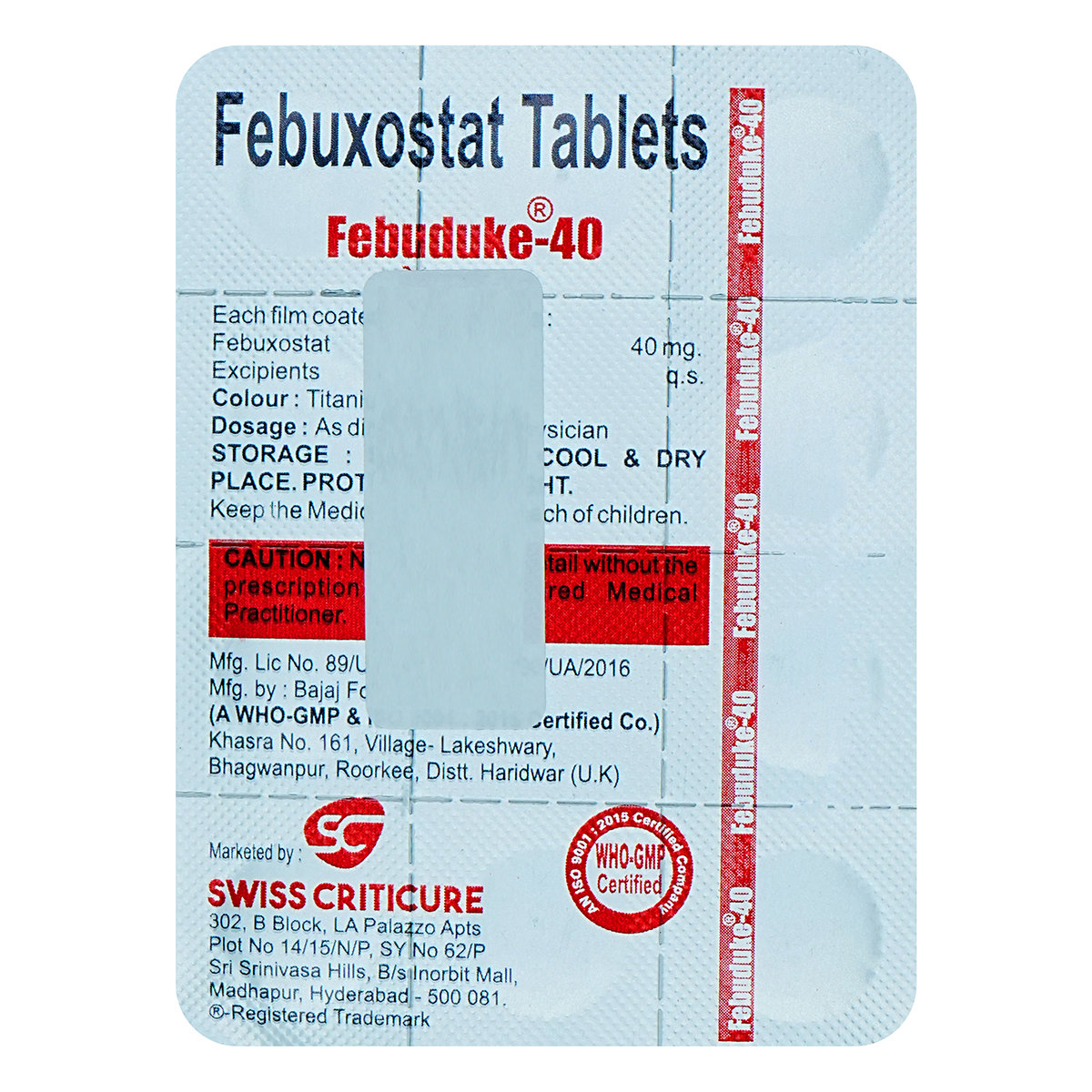 Febuduke-40 Tablet 10's, Pack of 10 TABLETS Febuduke-40 Tablet 10's, Pack of 10 TABLETS