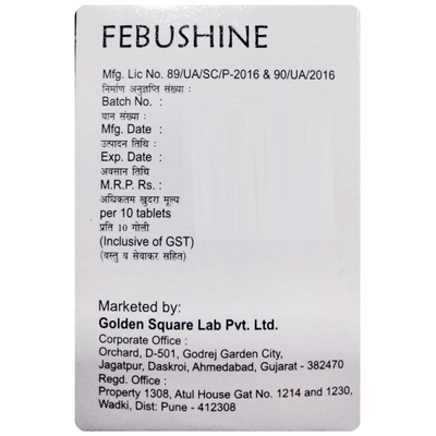 Febushine Tablet 10's, Pack of 10 TabletS