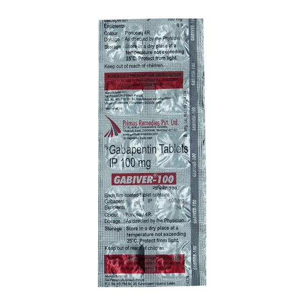 Gabiver 100 mg Tablet 10's, Pack of 10 TabletS