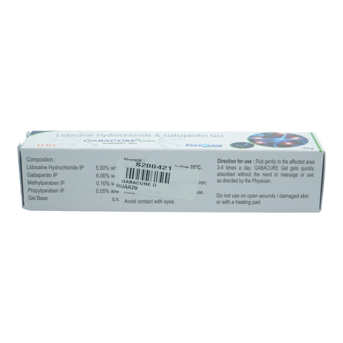 Gabacure Gel 30g, Pack of 1 Gel Gabacure Gel 30g, Pack of 1 Gel