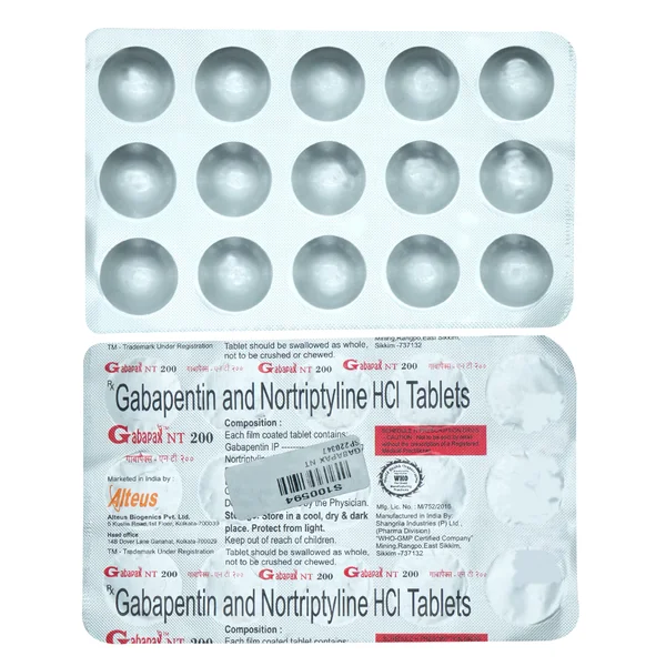 Gabapax NT 200 Tablet 15's, Pack of 15 TABLETS